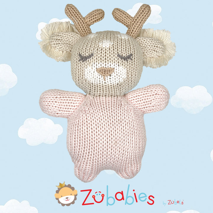 Shuggie the Fawn Knit Zubaby Doll - Petit Ami &amp; Zubels All Baby! Toy