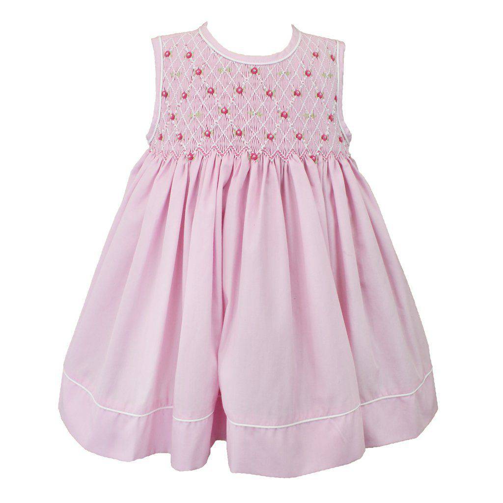 Sleeveless Fully Smocked Dress with Pearls - Petit Ami & Zubels All Baby! Dress