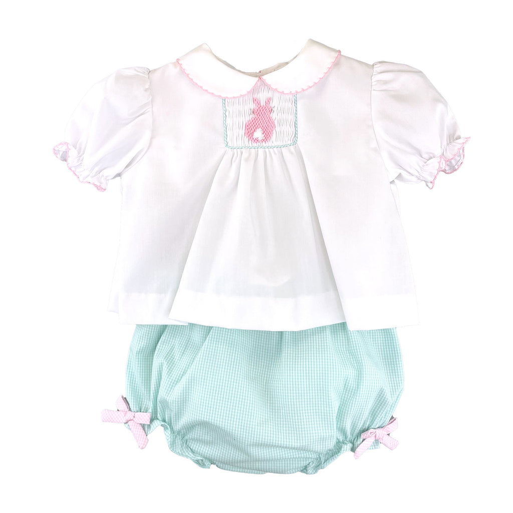 Smocked Bunny Diaper Set - Petit Ami & Zubels All Baby! Diaper Set