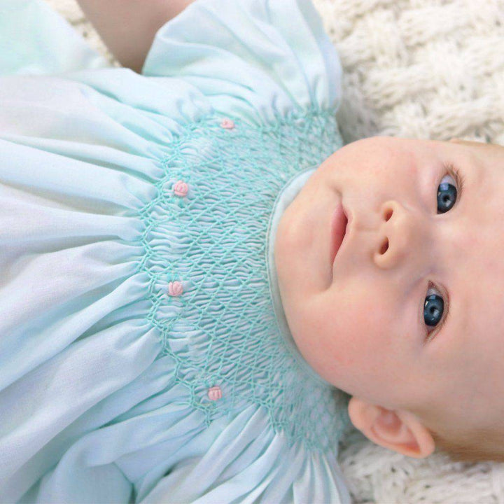 Smocked Daygown with Raglan Embroidery - Petit Ami &amp; Zubels All Baby! Dress