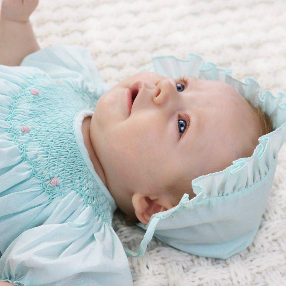 Smocked Daygown with Raglan Embroidery - Petit Ami & Zubels All Baby! Dress