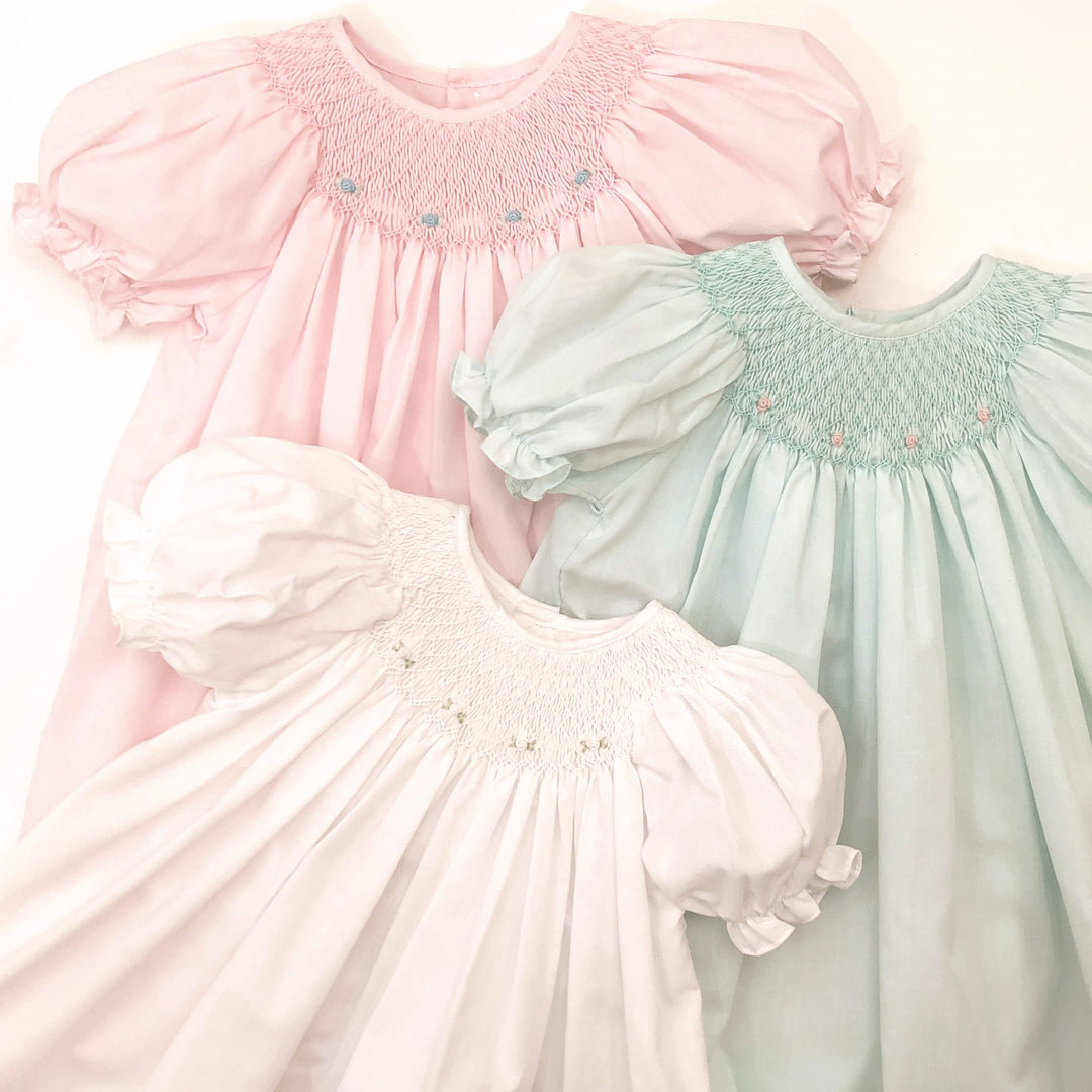 Smocked Daygown with Raglan Embroidery - Petit Ami &amp; Zubels All Baby! Dress