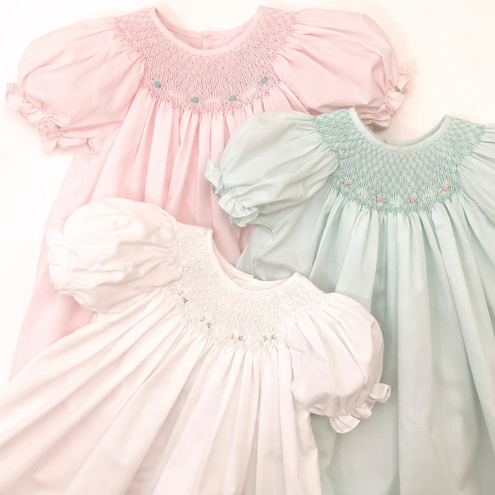 Smocked Daygown with Raglan Embroidery - Petit Ami &amp; Zubels All Baby! Dress