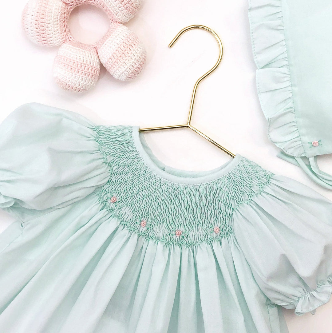 Smocked Daygown with Raglan Embroidery - Petit Ami &amp; Zubels All Baby! Dress