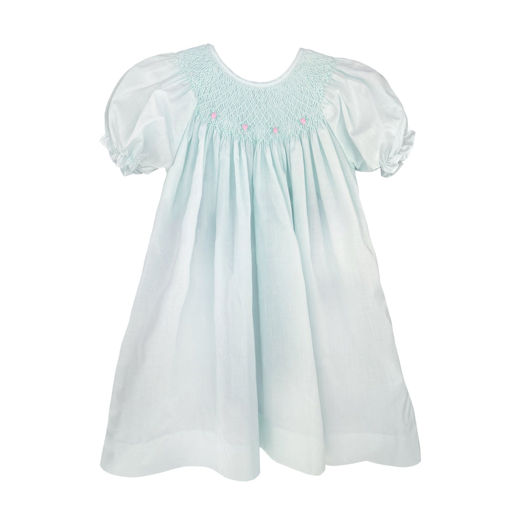 Smocked Daygown with Raglan Embroidery - Petit Ami & Zubels All Baby! Dress