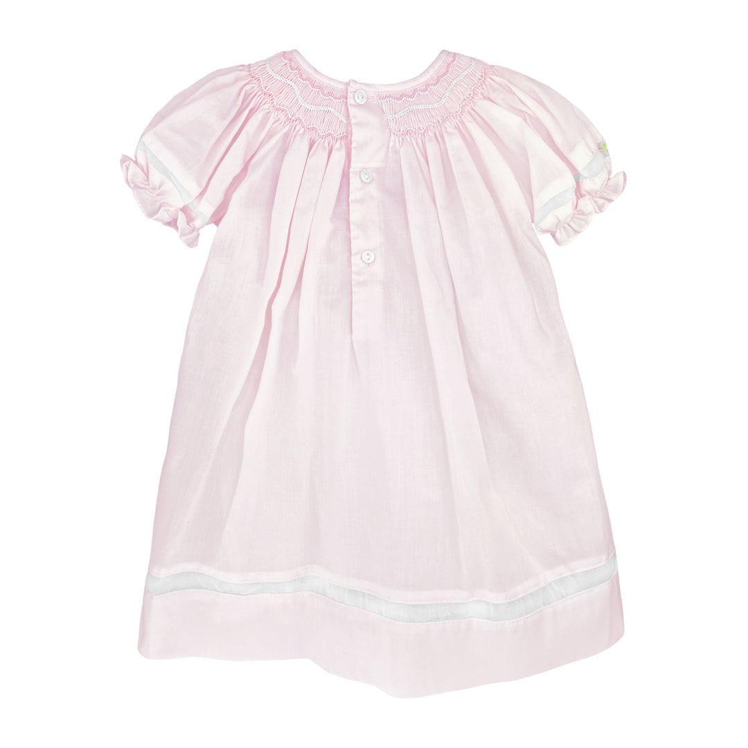 Smocked Daygown with Voile Insert - Petit Ami &amp; Zubels All Baby! Dress