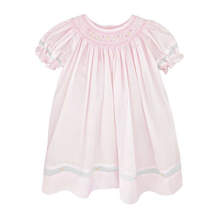 Smocked Daygown with Voile Insert - Petit Ami &amp; Zubels All Baby! Dress