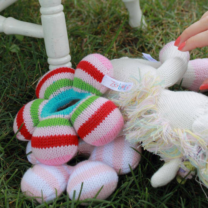 Star Knit Rattle in Blue - Petit Ami &amp; Zubels All Baby! Toy