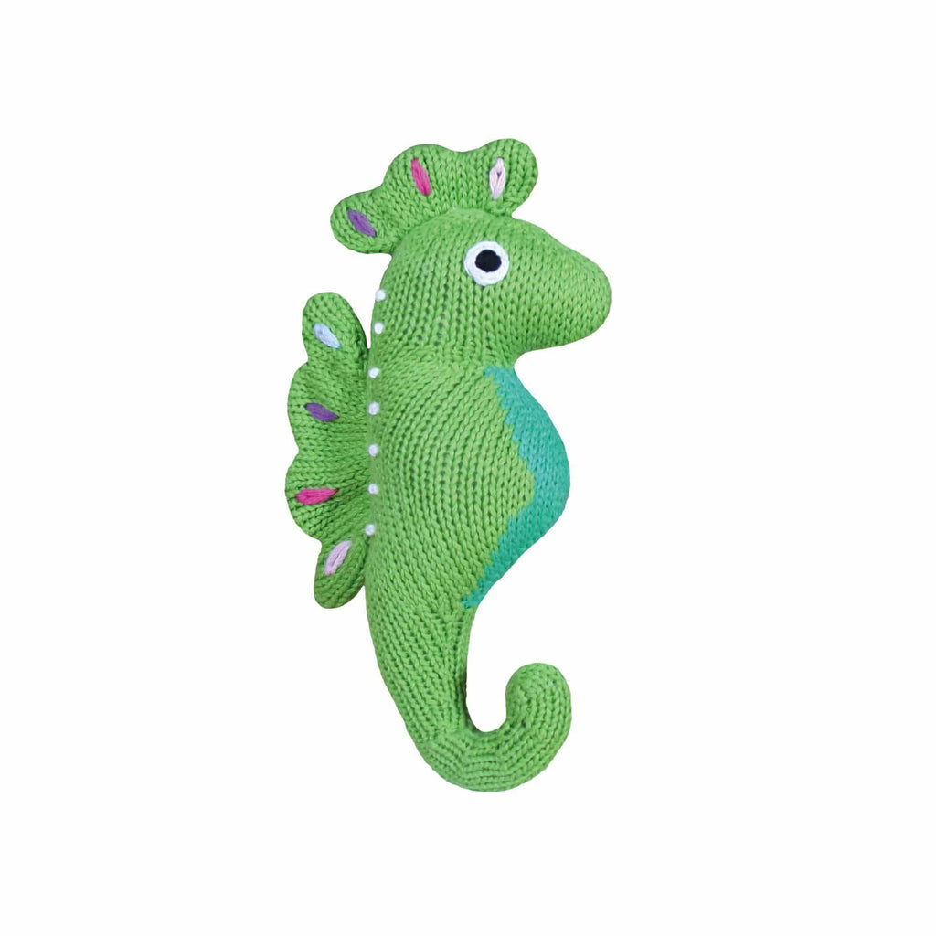 Susie the Seahorse Knit Rattle - Petit Ami & Zubels All Baby! Toy