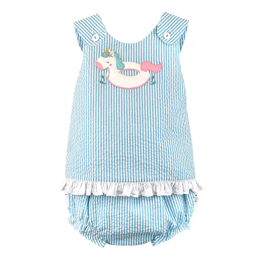 Unicorn Applique Popover Set - Petit Ami & Zubels All Baby! Dress