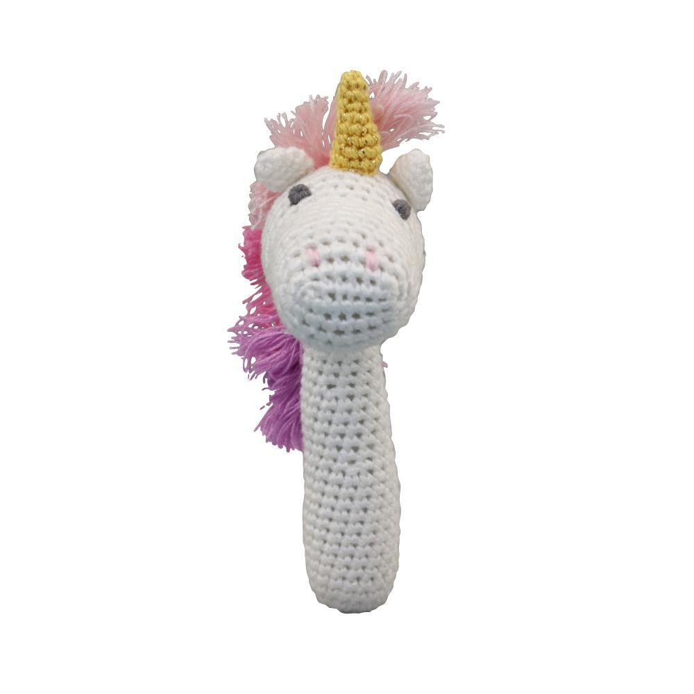 Unicorn Crochet Baby Rattle - Petit Ami & Zubels All Baby! Toy