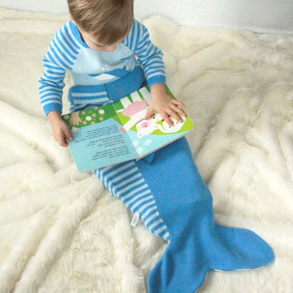 Whale Knit Blanket - Petit Ami & Zubels All Baby! Blanket