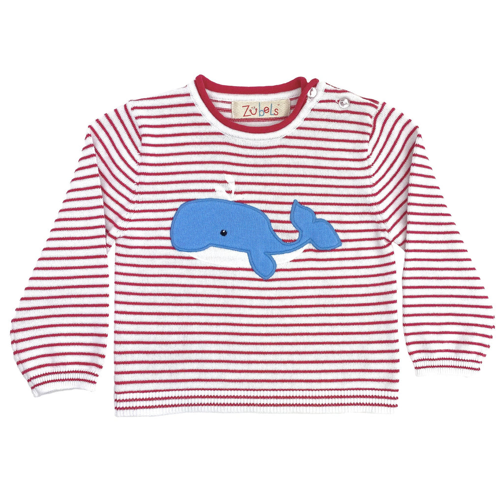 Whale Lightweight Knit Sweater - Petit Ami & Zubels All Baby! Sweater