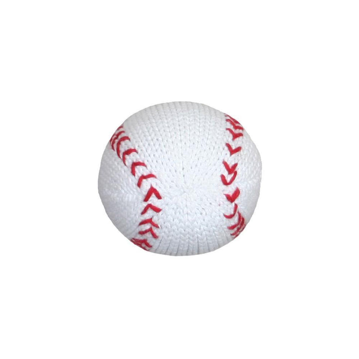 Will the Baseball Knit Rattle - Petit Ami &amp; Zubels All Baby! Toy