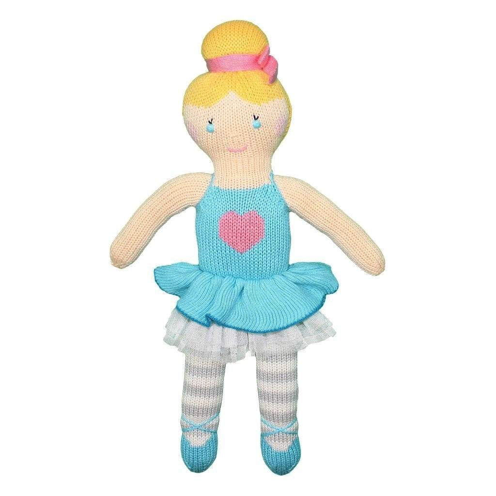 Zoe the Blue Ballerina Knit Doll - Petit Ami & Zubels All Baby! Toy