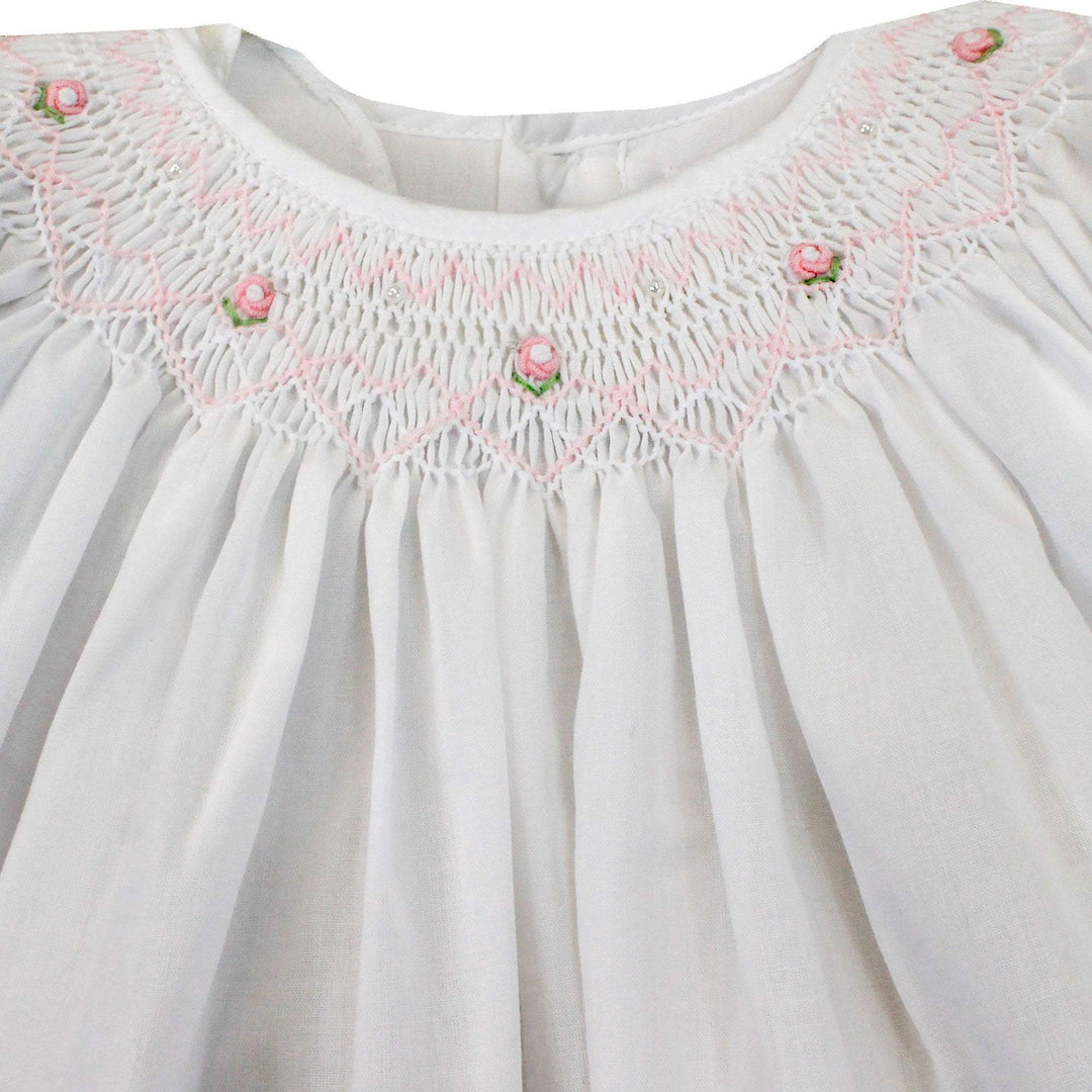Daygown with Heart Smocking &amp; Pearls