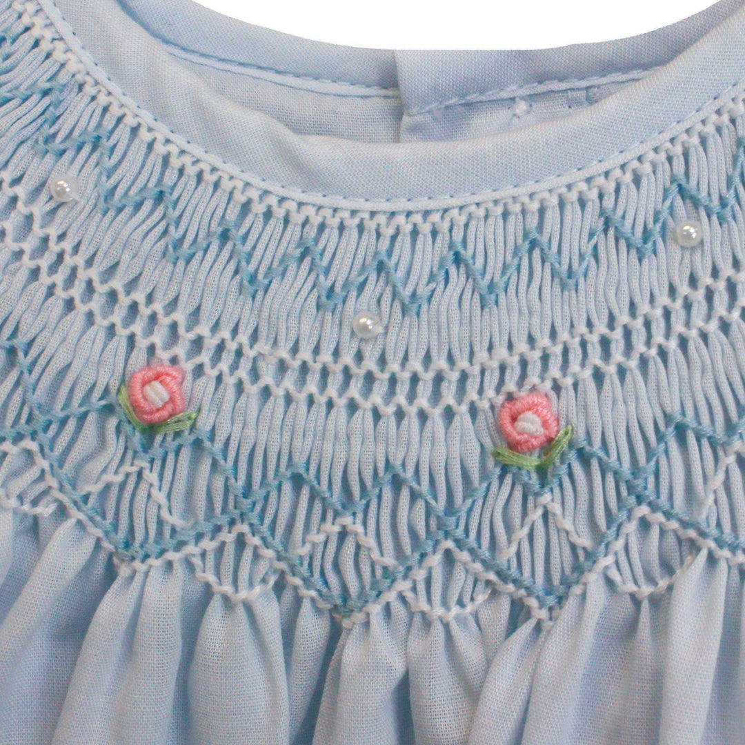 Daygown with Heart Smocking &amp; Pearls