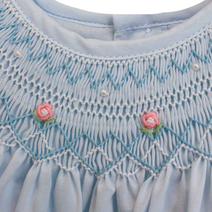 Daygown with Heart Smocking &amp; Pearls