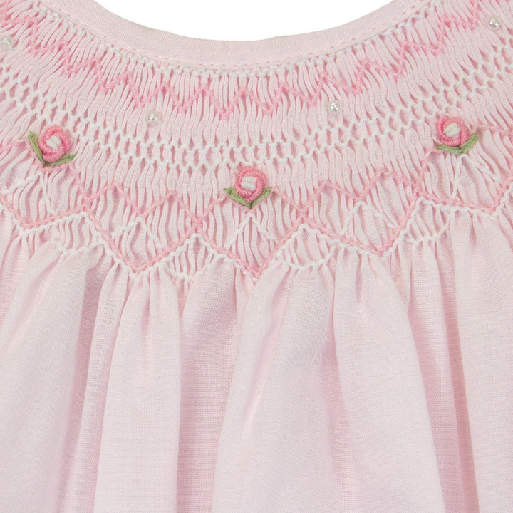 Daygown with Heart Smocking &amp; Pearls