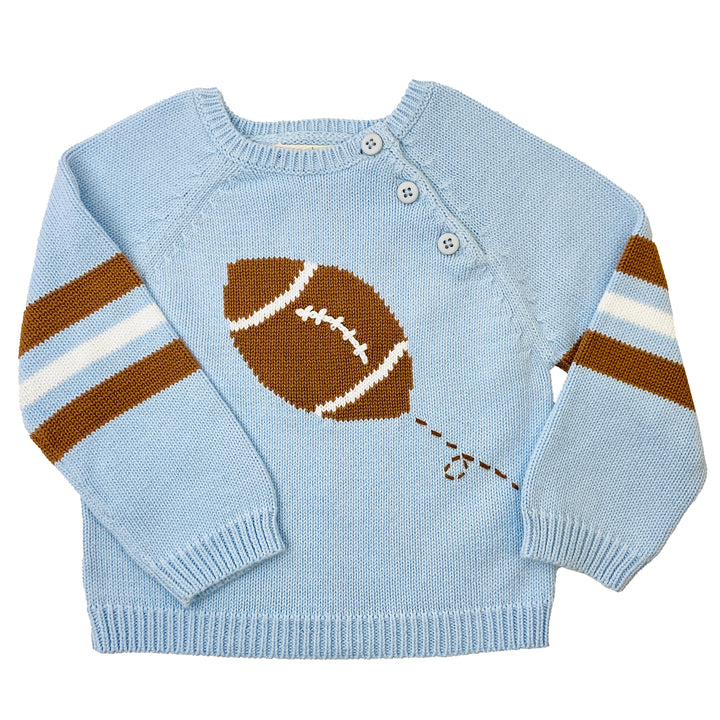 Football Cotton Knit Sweater - Petit Ami &amp; Zubels    All Baby!