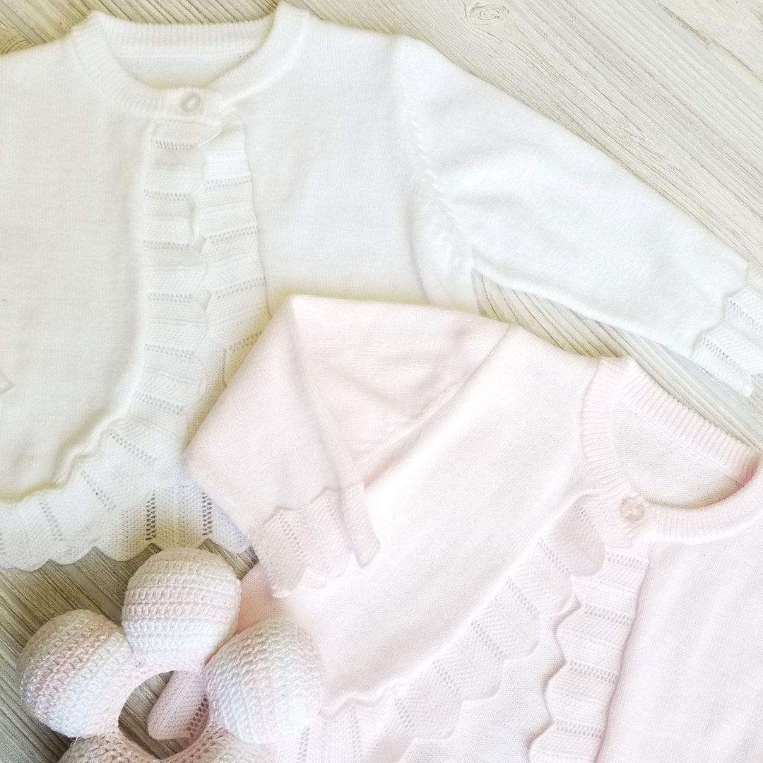 Pointelle Edge Bolero Sweater