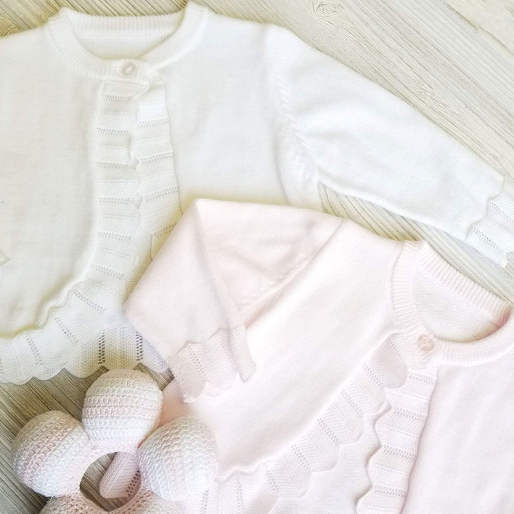 Pointelle Edge Bolero Sweater