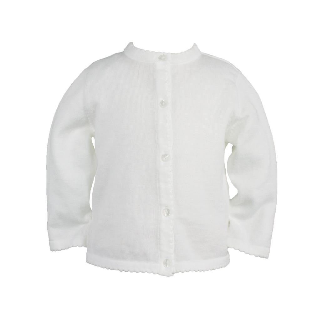 Scalloped Edge Cardigan Sweater